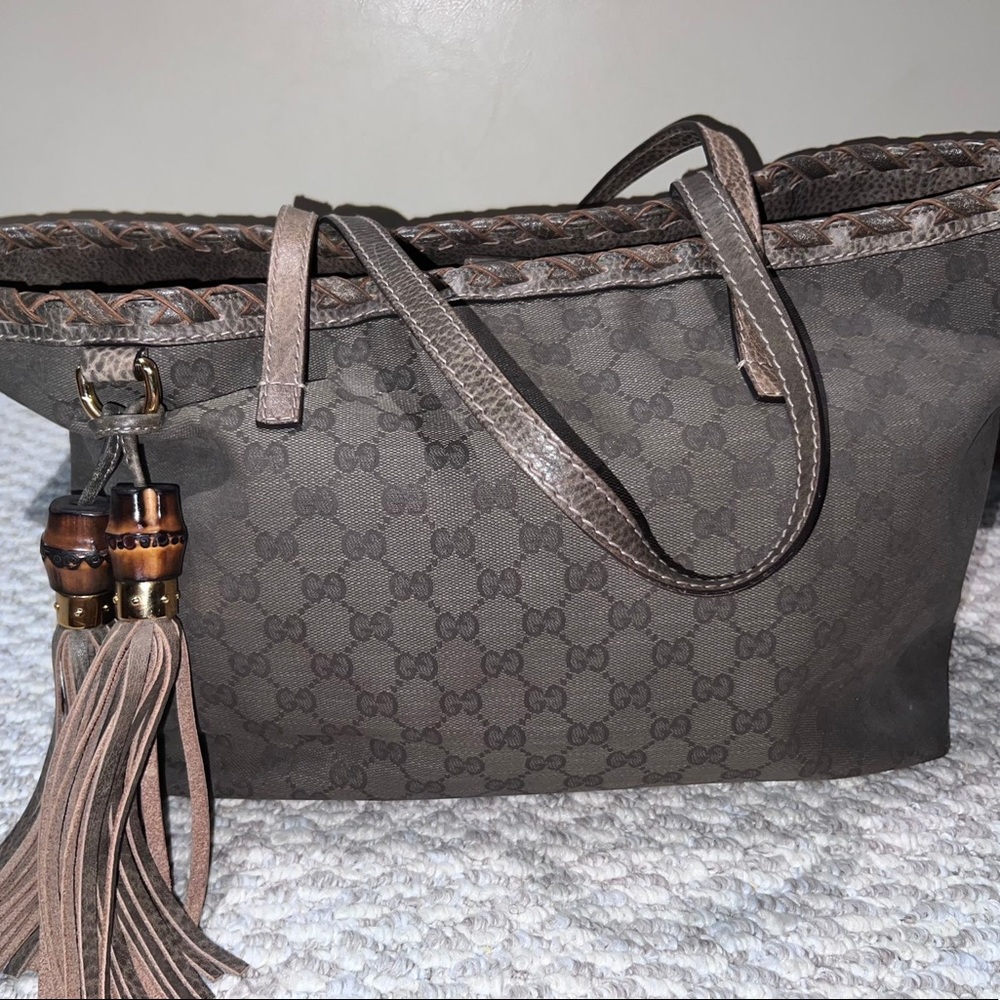 GG Bamboo Tassel Tote